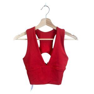 Red Cropped Tank Top